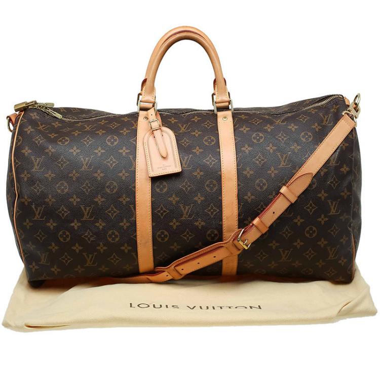 Pre Owned Louis Vuitton Monogram Canvas Keepall Bandouliere 55