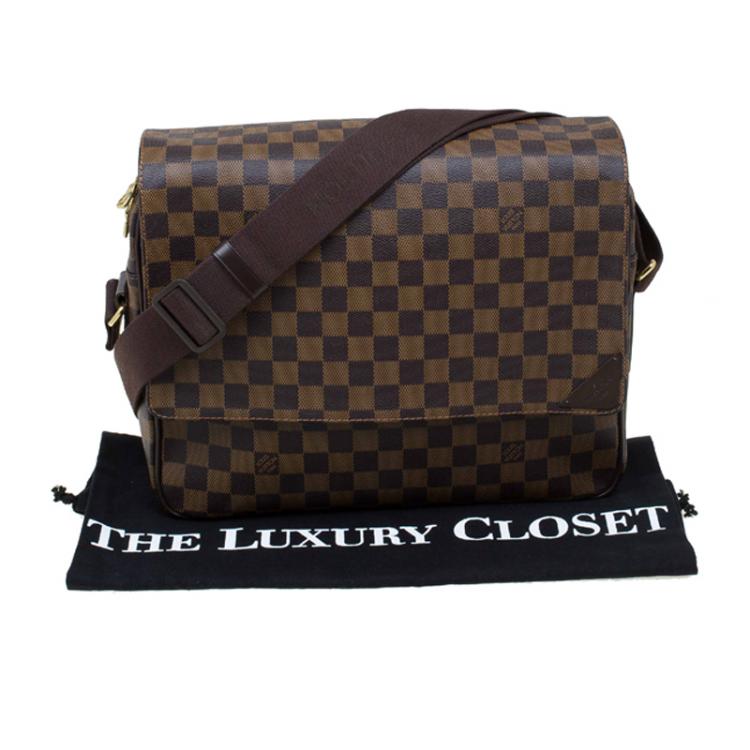 Pre Owned Louis Vuitton Damier Ebene Canvas Shelton MM Messenger Bag