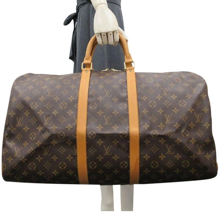 Pre Owned Louis Vuitton Monogram Canvas Keepall 55
