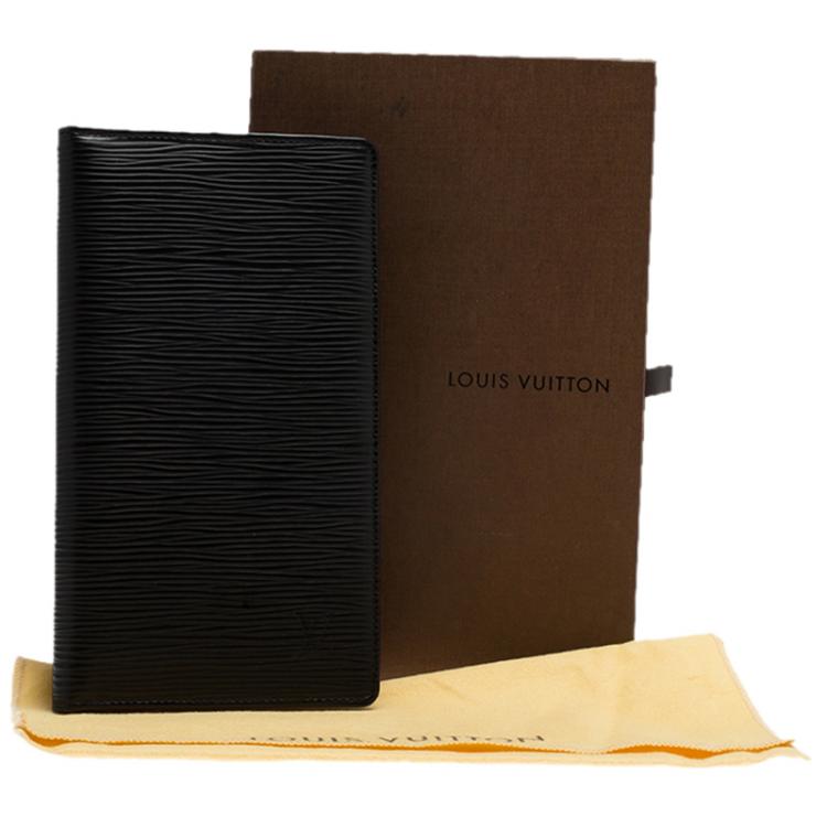 Pre Owned Louis Vuitton Black Epi Leather Credit Card and Currency Wallet
