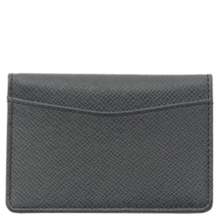 Pre Owned Louis Vuitton Black Taiga Leather Wallet