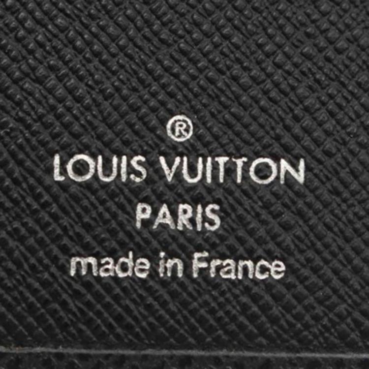 Pre Owned Louis Vuitton Black Taiga Leather Wallet