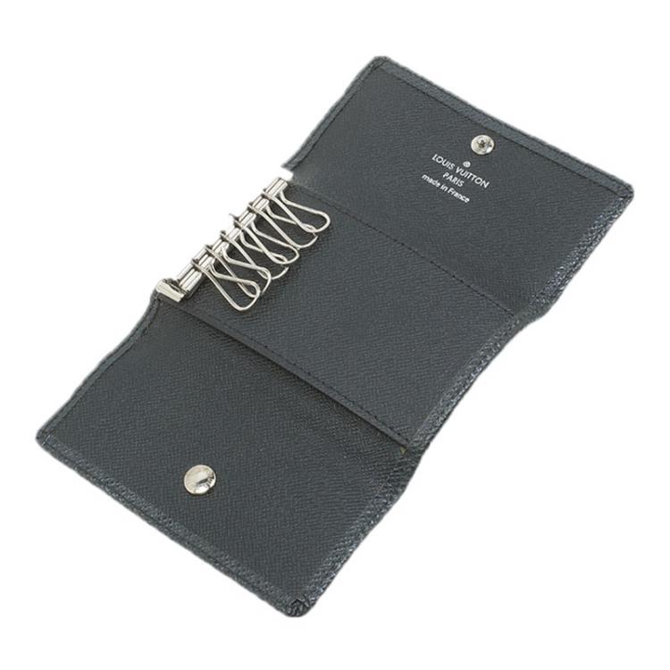 Pre Owned Louis Vuitton Black Taiga Leather 6 key Holder