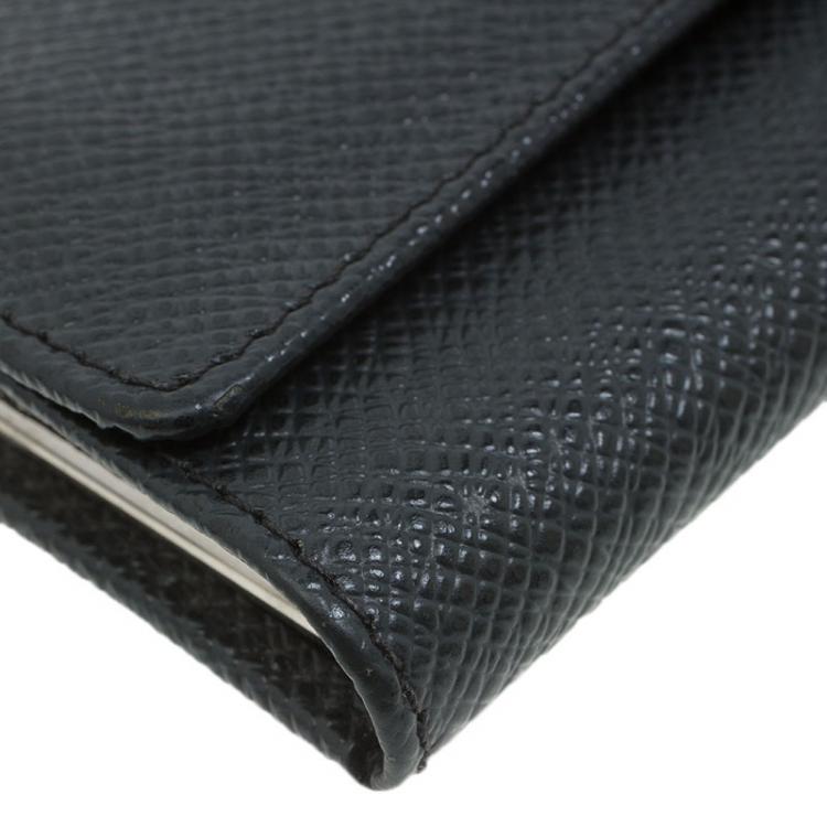 Pre Owned Louis Vuitton Black Taiga Leather 6 key Holder
