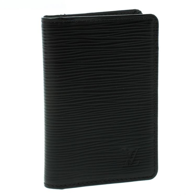 Pre Owned Louis Vuitton Black Epi Leather Card Holder