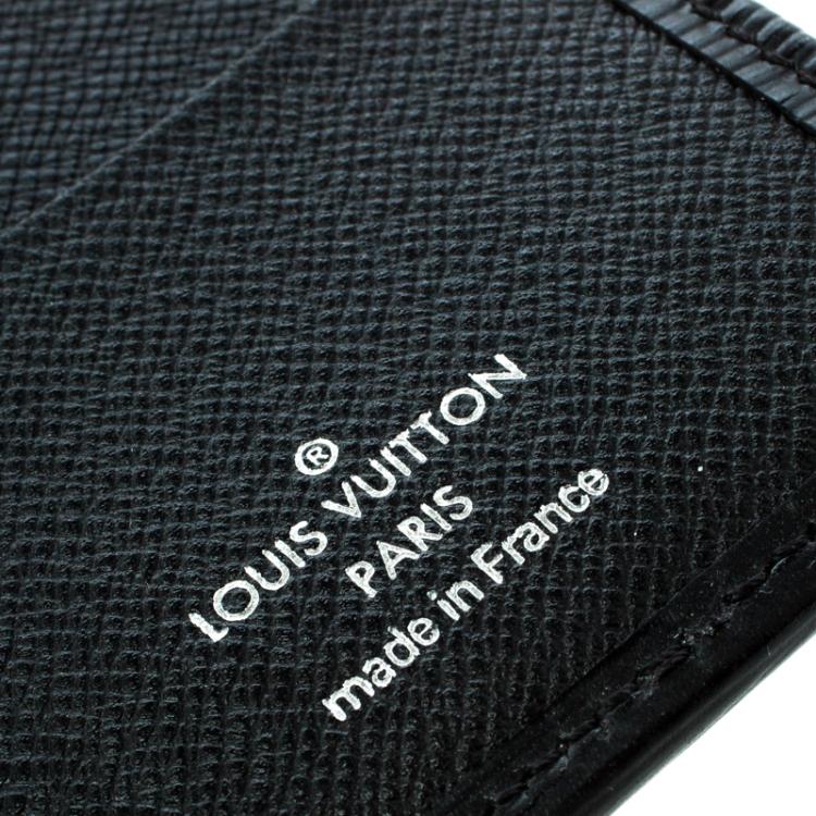 Pre Owned Louis Vuitton Black Epi Leather Card Holder