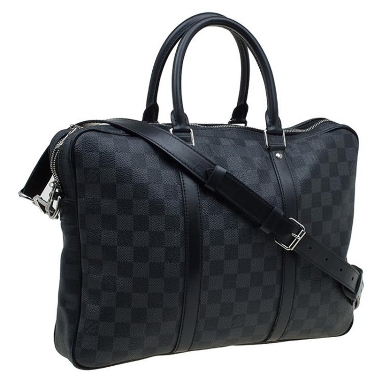 Pre Owned Louis Vuitton Damier Graphite Canvas Porte Documents Voyage PM Bag