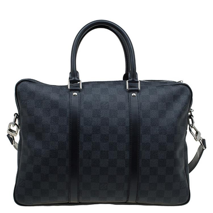 Pre Owned Louis Vuitton Damier Graphite Canvas Porte Documents Voyage PM Bag