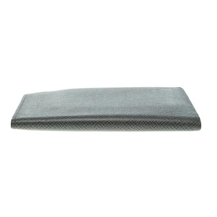 Pre Owned Louis Vuitton Grey Taiga Leather Card Holder