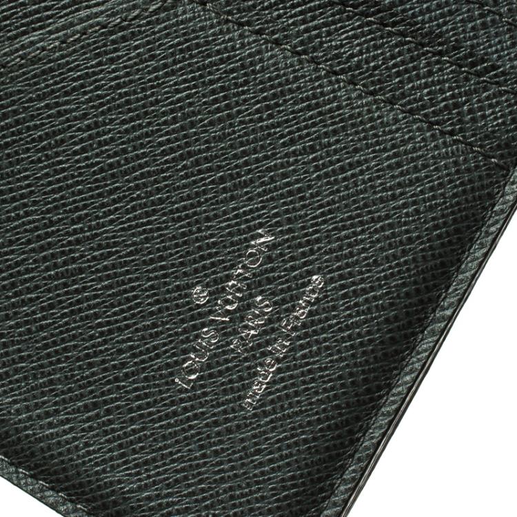 Pre Owned Louis Vuitton Grey Taiga Leather Card Holder