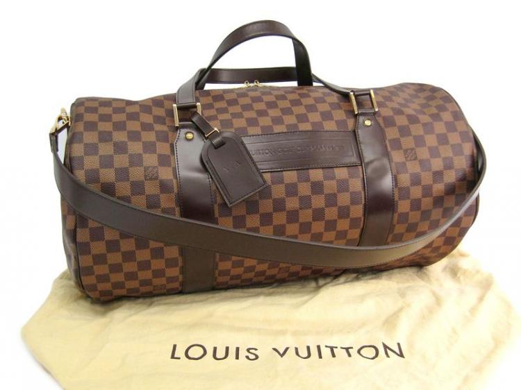 Pre Owned Louis Vuitton Damier Ebene Canvas Sac Polochon Duffel Bag