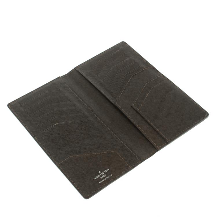 Pre Owned Louis Vuitton Brown Taiga Leather Obsolete Long Wallet