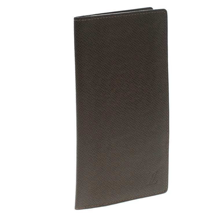 Pre Owned Louis Vuitton Brown Taiga Leather Obsolete Long Wallet