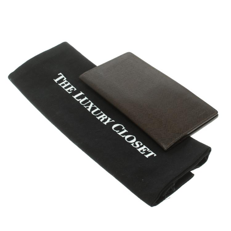 Pre Owned Louis Vuitton Brown Taiga Leather Obsolete Long Wallet