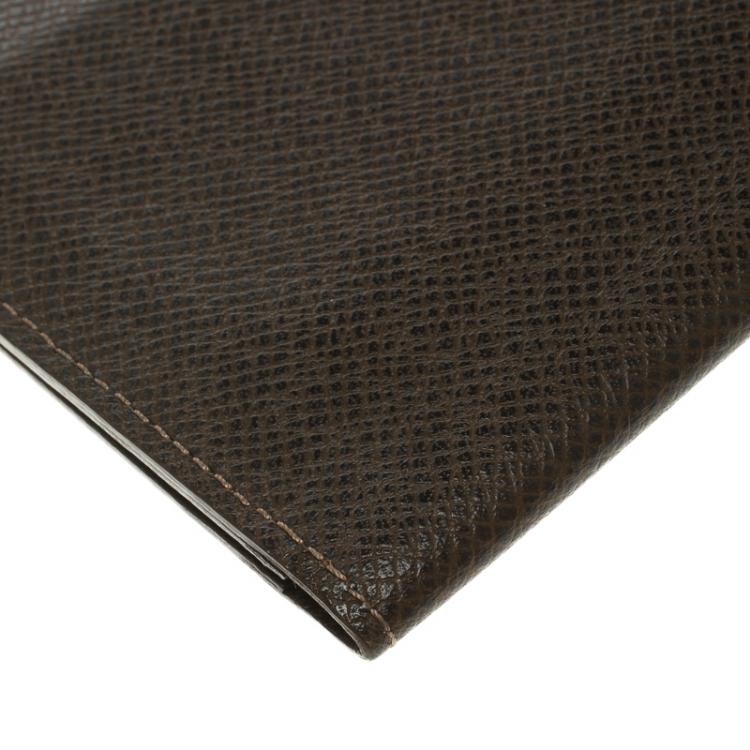 Pre Owned Louis Vuitton Brown Taiga Leather Obsolete Long Wallet