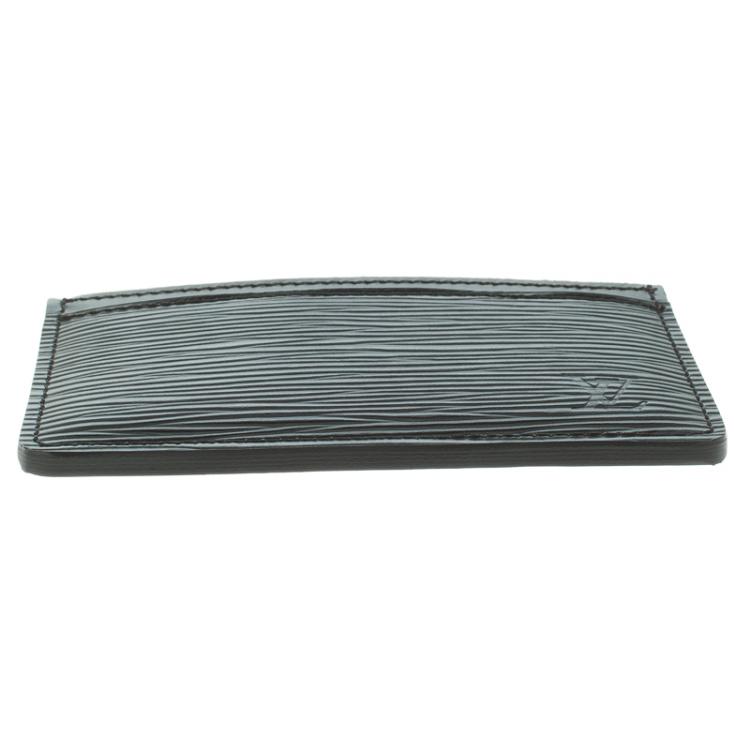 Pre Owned Louis Vuitton Black Epi Leather Card Holder