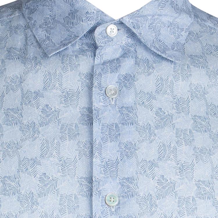Pre Owned Louis Vuitton Blue Printed Long Sleeve Button Front Cotton Shirt XL