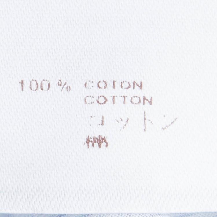 Pre Owned Louis Vuitton Blue Printed Long Sleeve Button Front Cotton Shirt XL