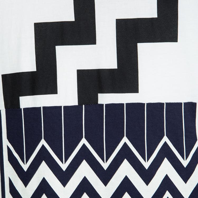 Pre Owned Louis Vuitton Multicolor Cotton Abstract Print Logo Detail Tshirt XL