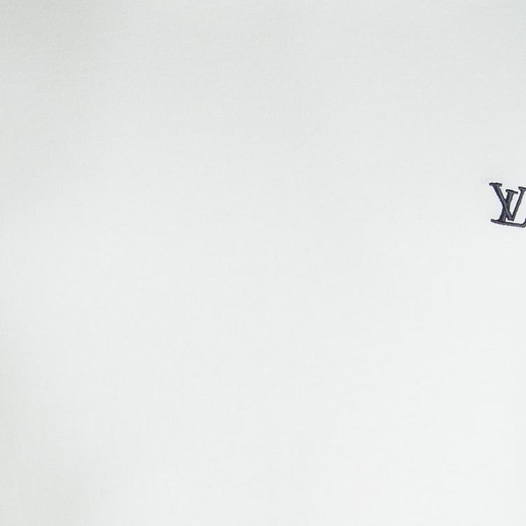 مملوكة مسبقًا Louis Vuitton Off White Cotton Printed Logo Detail T-Shirt XL