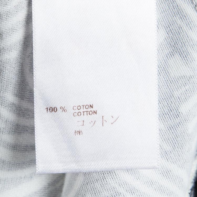 مملوكة مسبقًا Louis Vuitton Off White Cotton Printed Logo Detail T-Shirt XL