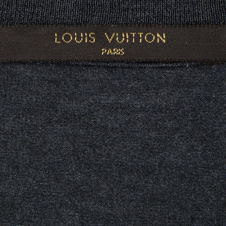 Pre Owned Louis Vuitton Grey Crew Neck T-Shirt L