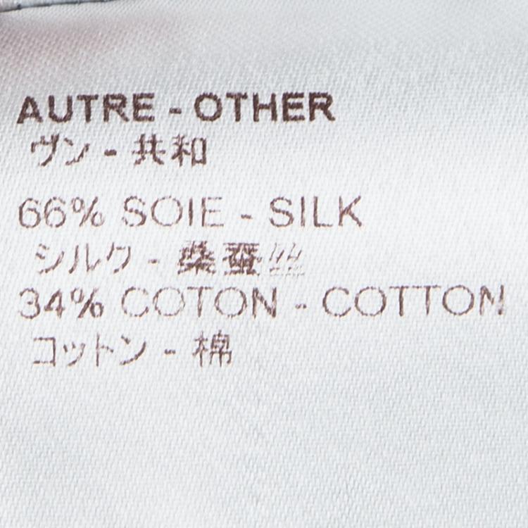 Pre Owned Louis Vuitton Grey Contrast Logo Embroidered Panel Detail T-Shirt XL