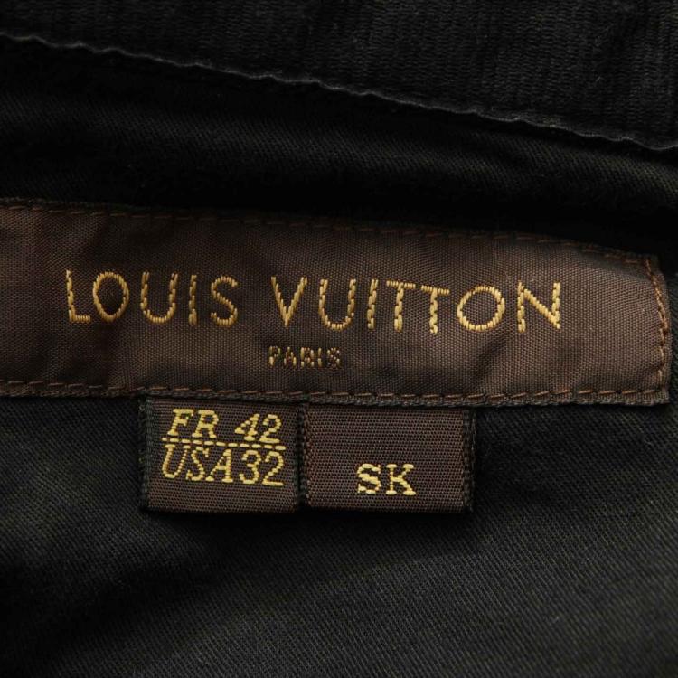 Pre Owned Louis Vuitton Black Straight Fit Jeans L