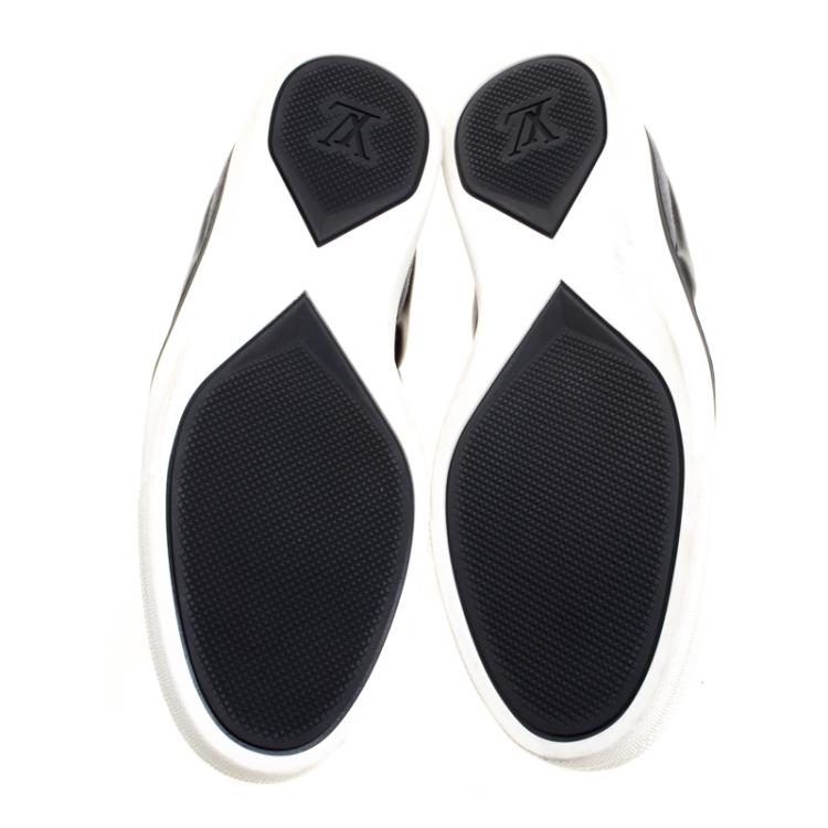 Pre Owned Louis Vuitton Grey Suede and Leather Twister Slip-on Sneakers Size 43