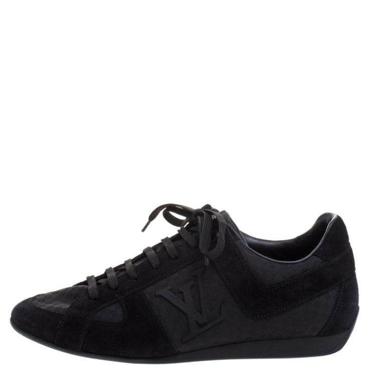 Louis Vuitton Black Petit Damier Canvas and Suede Vibes Sneakers Size 41.5 Louis  Vuitton