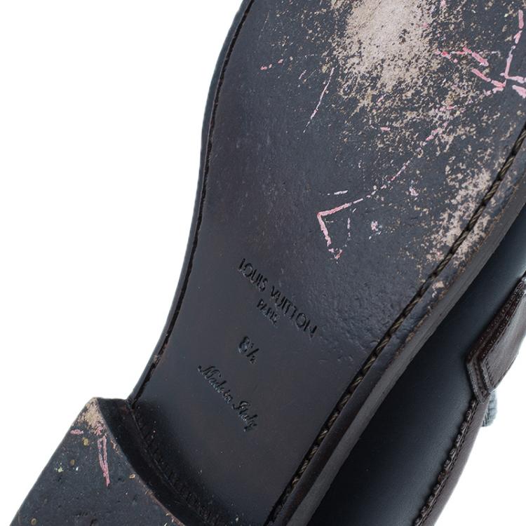 Pre Owned Louis Vuitton Tri Color Leather Major Loafers Size 42.5
