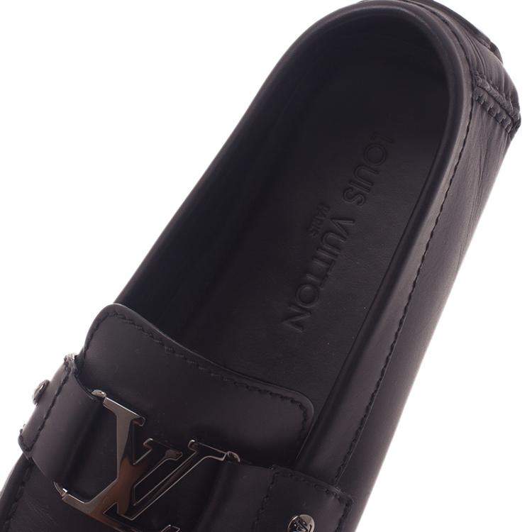 Pre Owned Louis Vuitton Black Leather Monte Carlo Loafers Size 42