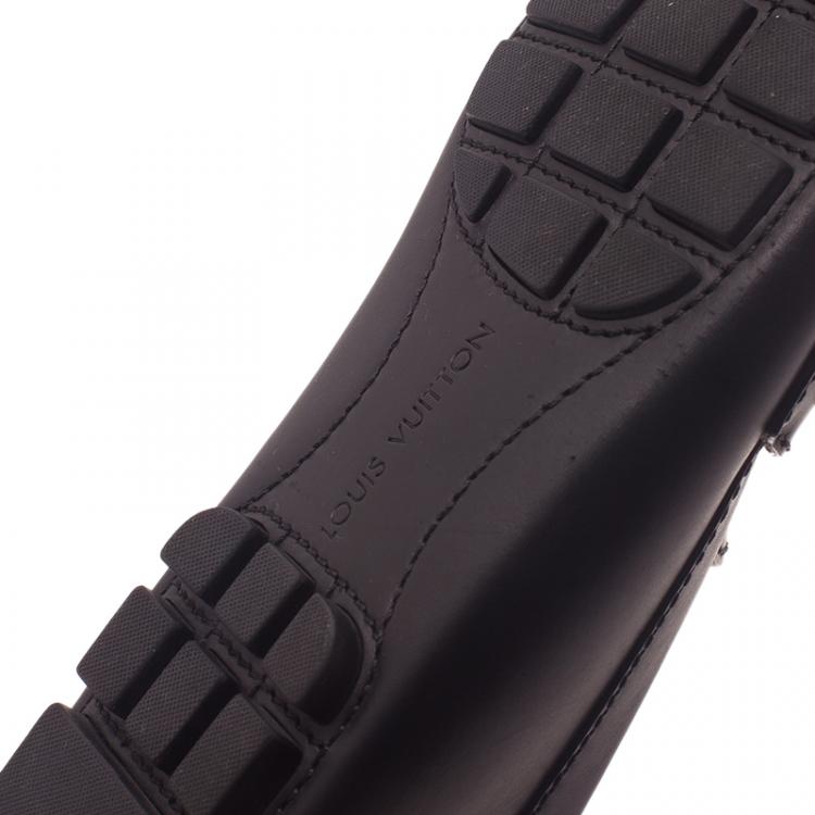 Pre Owned Louis Vuitton Black Leather Monte Carlo Loafers Size 42