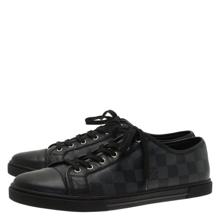 مملوكة مسبقًا Louis Vuitton Damier Graphite Canvas and Leather Sneakers Size 42