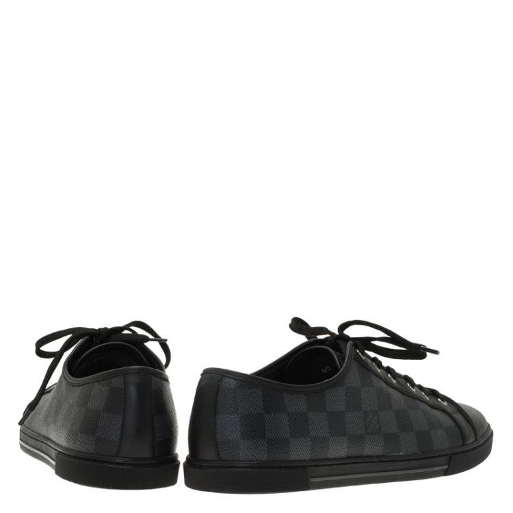 مملوكة مسبقًا Louis Vuitton Damier Graphite Canvas and Leather Sneakers Size 42