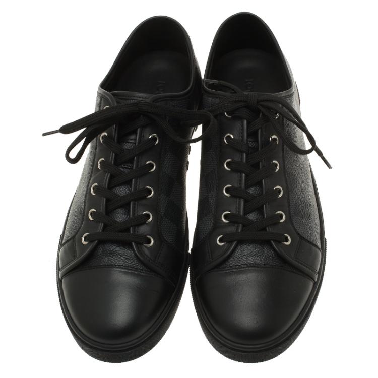 مملوكة مسبقًا Louis Vuitton Damier Graphite Canvas and Leather Sneakers Size 42