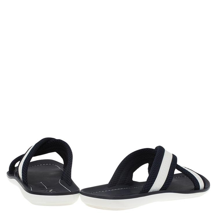 Pre Owned Louis Vuitton Two Tone Criss Cross Sandals Size 42.5