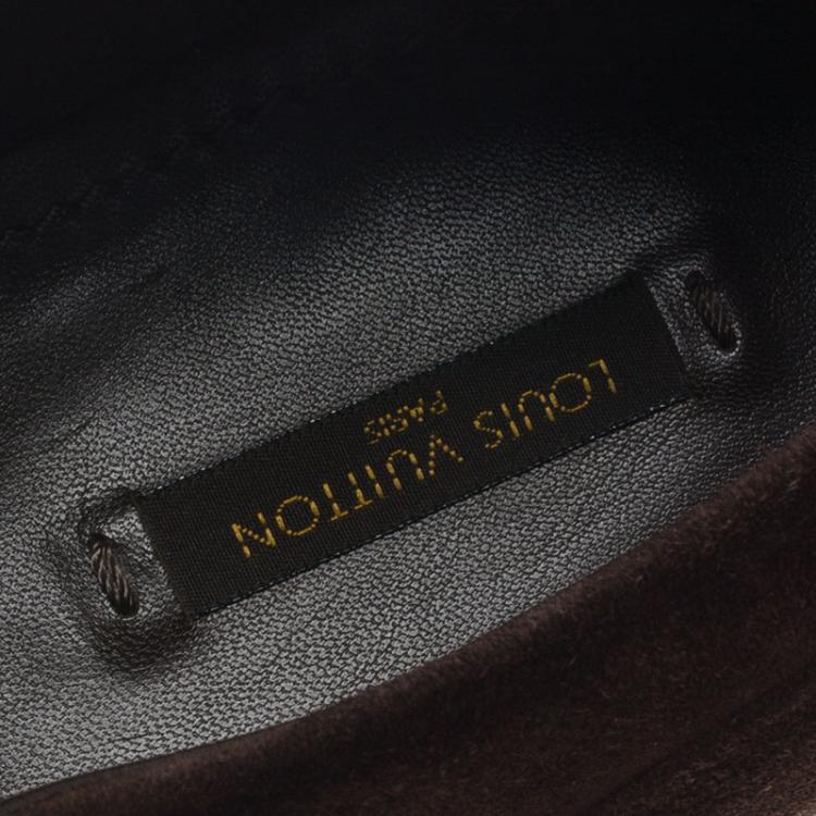 Pre Owned Louis Vuitton Brown Suede and Brogue Leather Derby Size 45.5