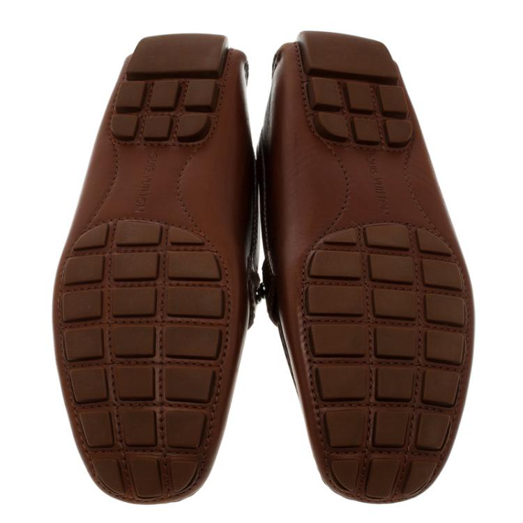 Pre Owned Louis Vuitton Dual Brown Tone  Leather Monte Carlo Loafers Size 40