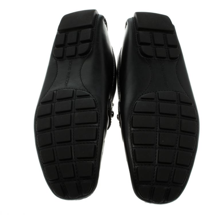 Pre Owned Louis Vuitton Black Leather Monte Carlo Loafers Size 40
