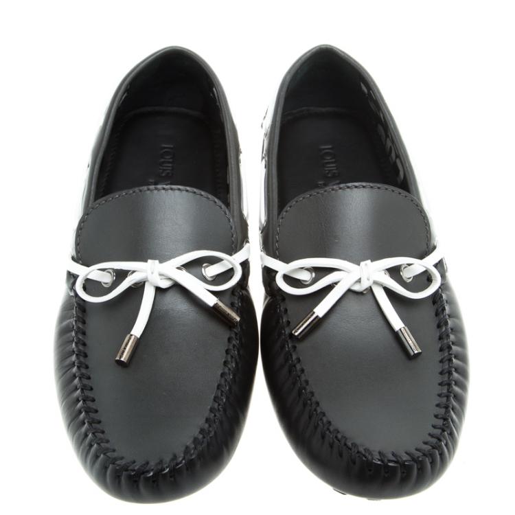 مملوكة مسبقًا Louis Vuitton Monochome Leather Arizona Loafers Size 42