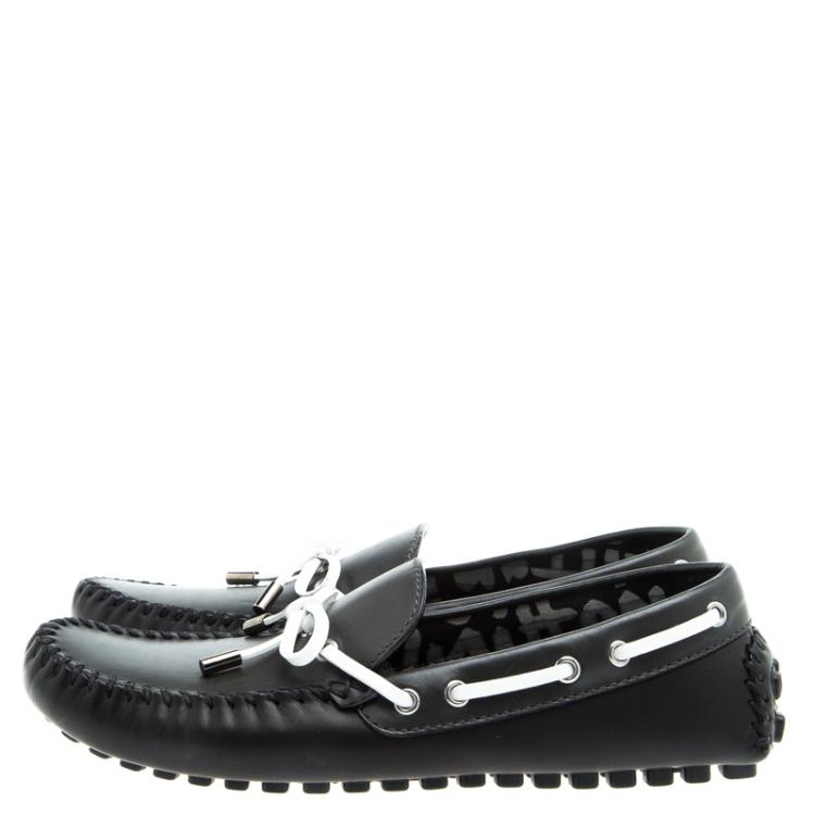 مملوكة مسبقًا Louis Vuitton Monochome Leather Arizona Loafers Size 42
