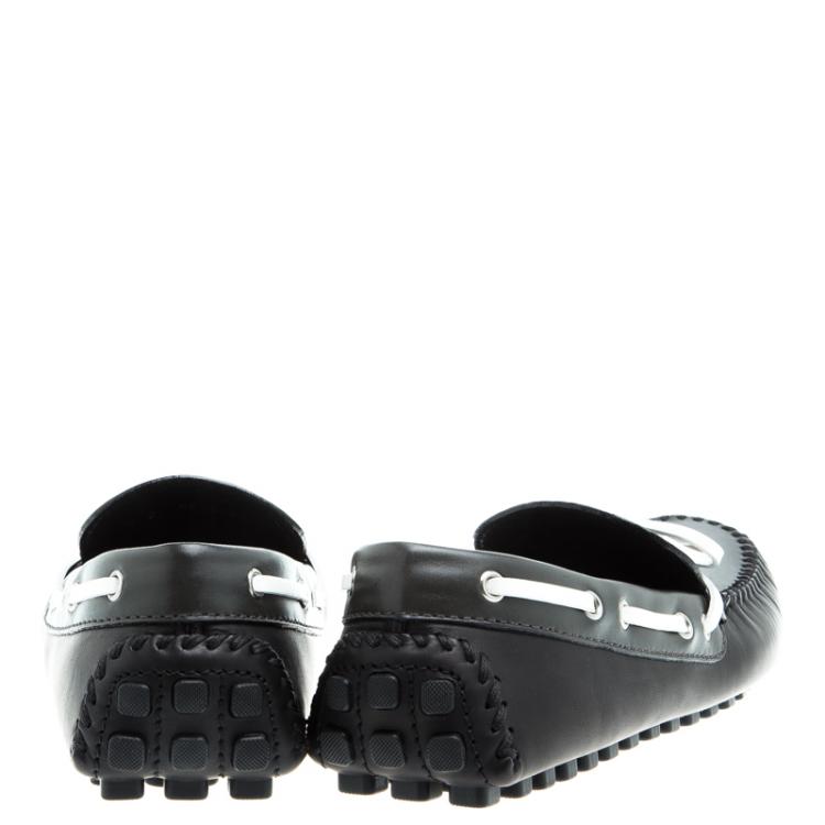 مملوكة مسبقًا Louis Vuitton Monochome Leather Arizona Loafers Size 42