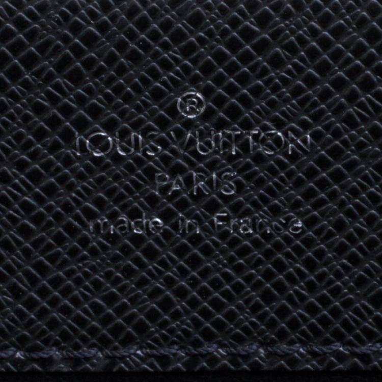 Pre Owned Louis Vuitton Black Taiga Leather Serviette Fermoir Briefcase 