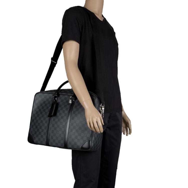 Pre Owned Louis Vuitton Damier Graphite Canvas Porte Documents Voyage Travel Bag