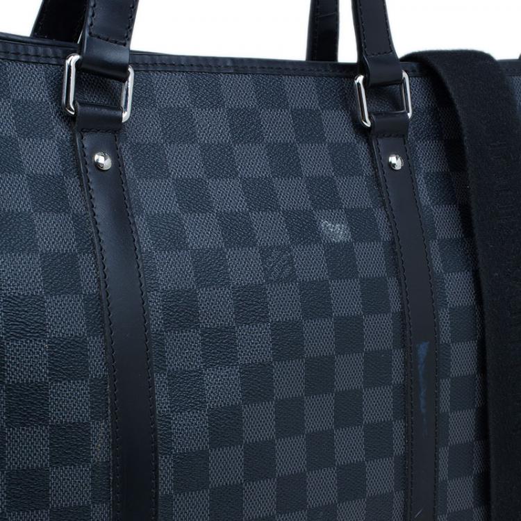 Pre Owned Louis Vuitton Damier Graphite Canvas Tadao Tote