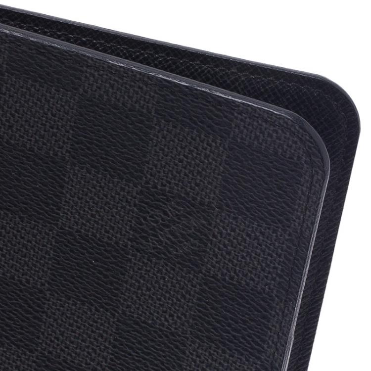 Pre Owned Louis Vuitton Black Damier Graphite Desk Agenda Cover