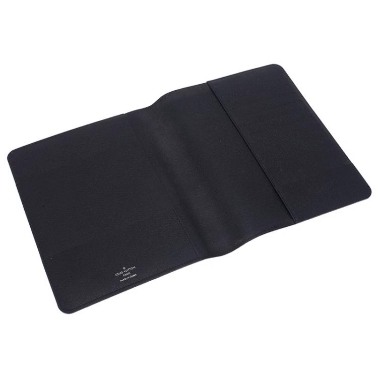 Pre Owned Louis Vuitton Black Damier Graphite Desk Agenda Cover