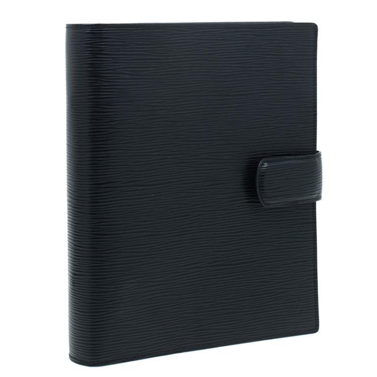 Pre Owned Louis Vuitton Black Epi Leather Large Ring Agenda