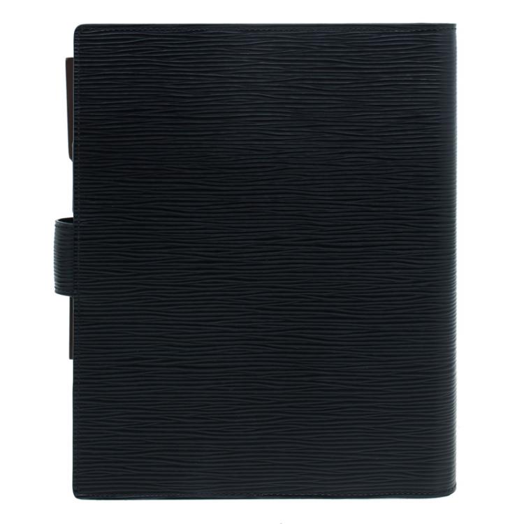 Pre Owned Louis Vuitton Black Epi Leather Large Ring Agenda
